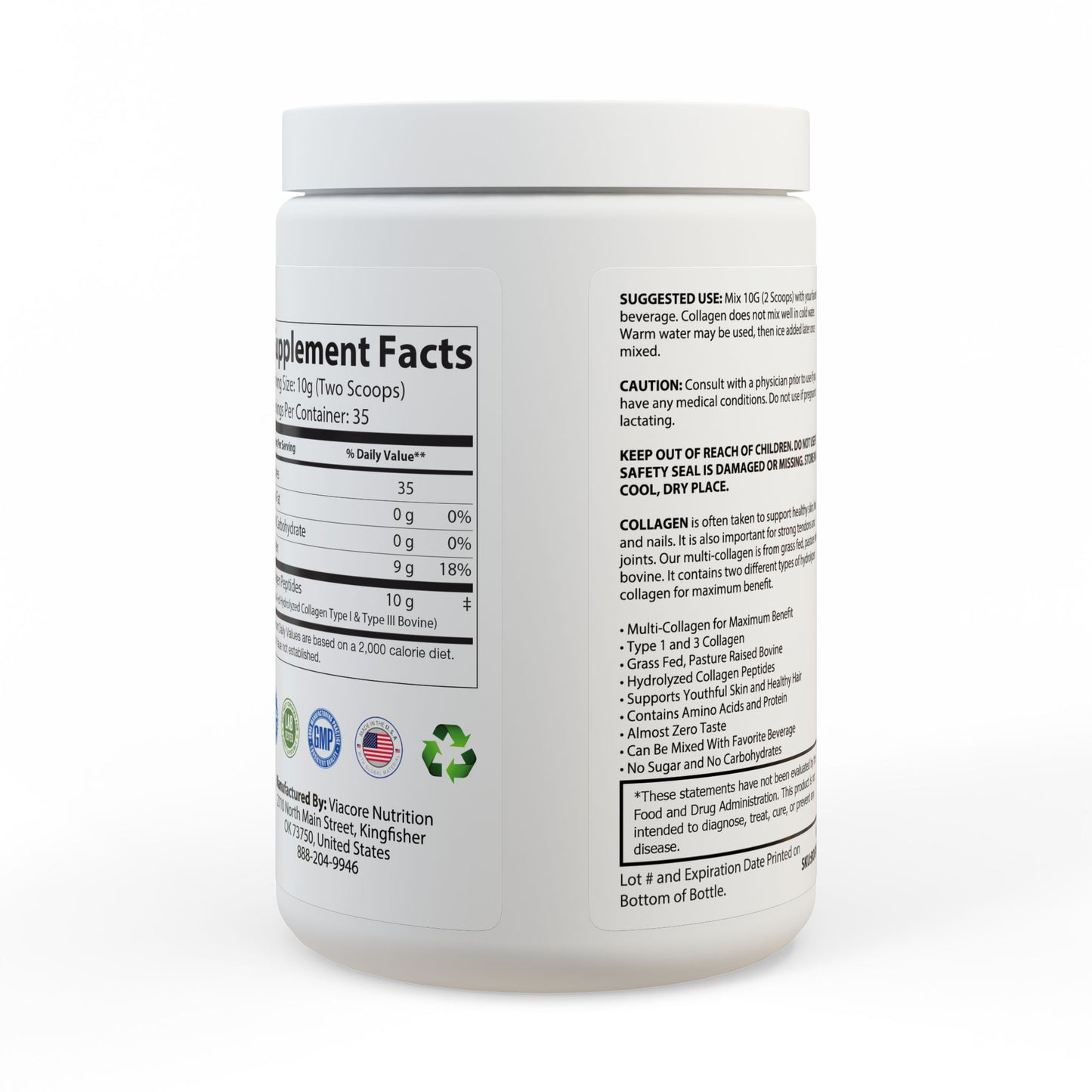 ®ThriveLab Collagen Peptides Type I & III Supplement (350g, 12.3oz)