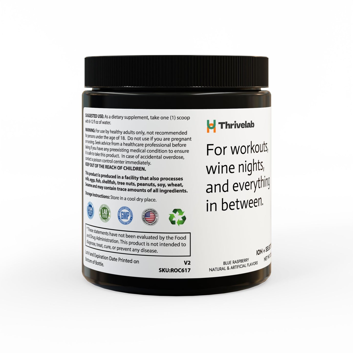 ION + Select Electrolyte Supplement (225g, 7.9oz) ®ThriveLab