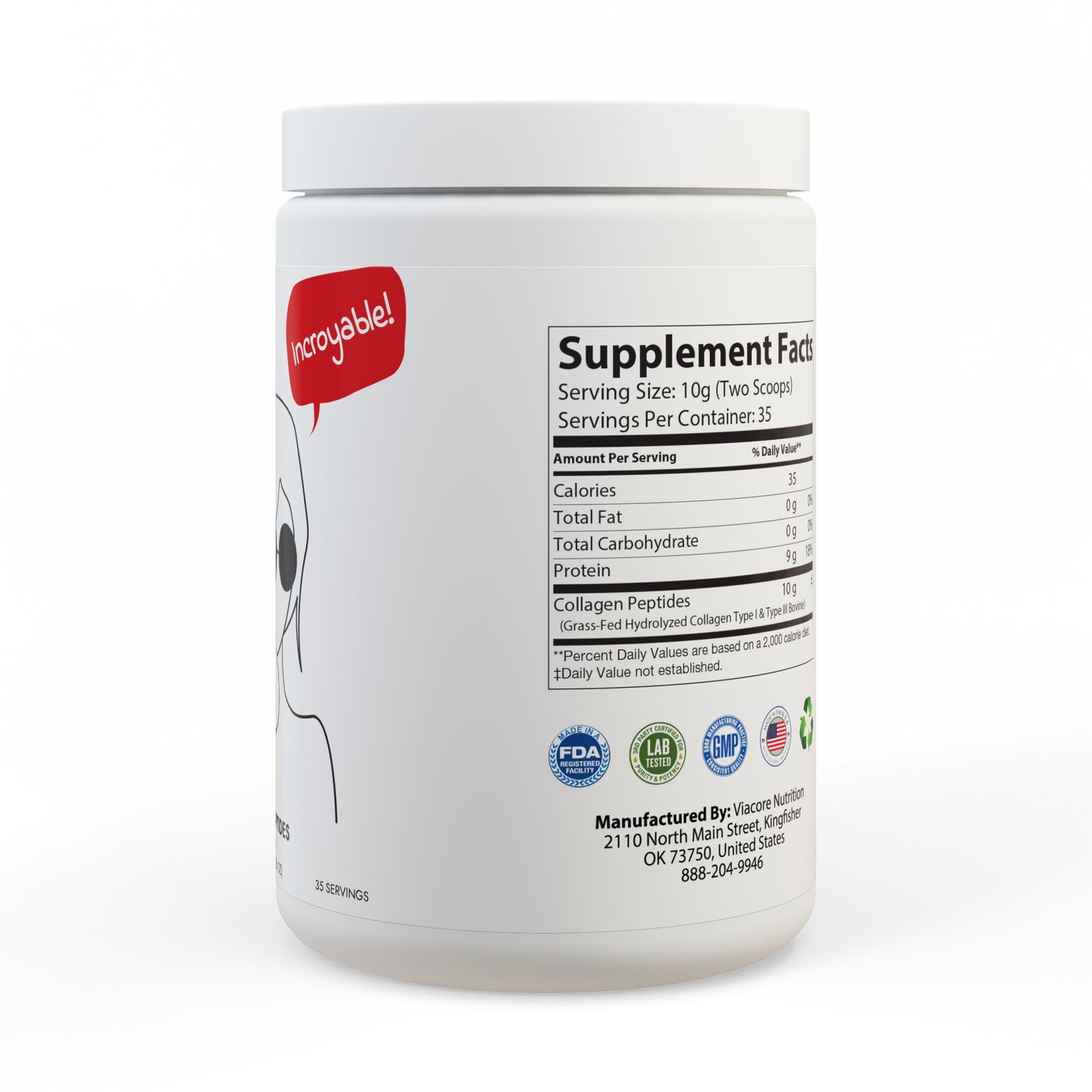 ®ThriveLab Collagen Peptides Type I & III Supplement (350g, 12.3oz)