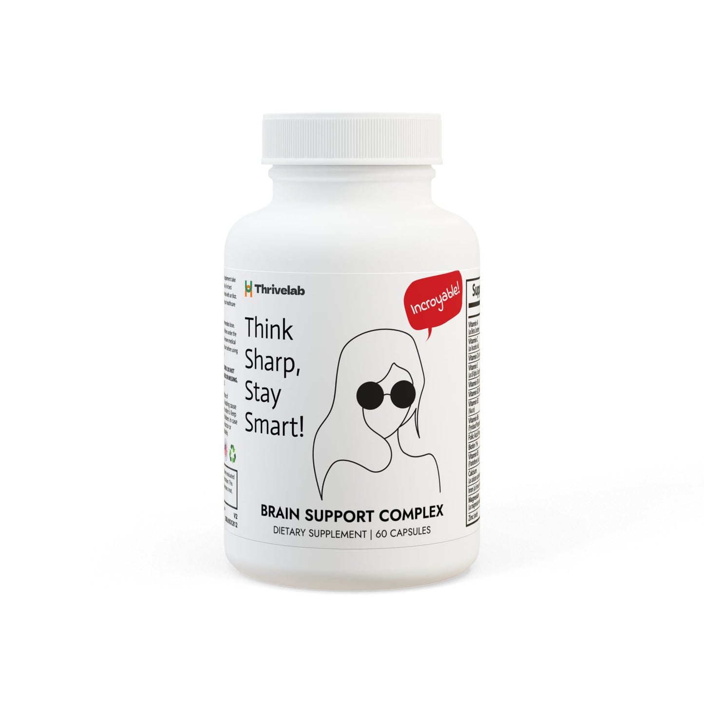 Brain Support Complex Supplement (60 Capsules), ®ThriveLab