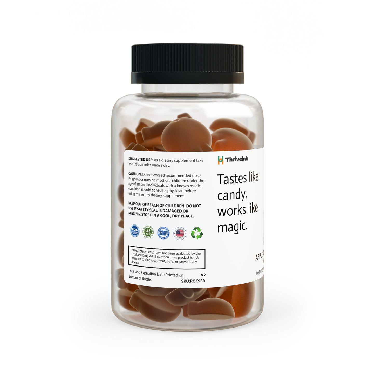 Apple Cider Vinegar Gummies (60 Gummies) ®ThriveLab